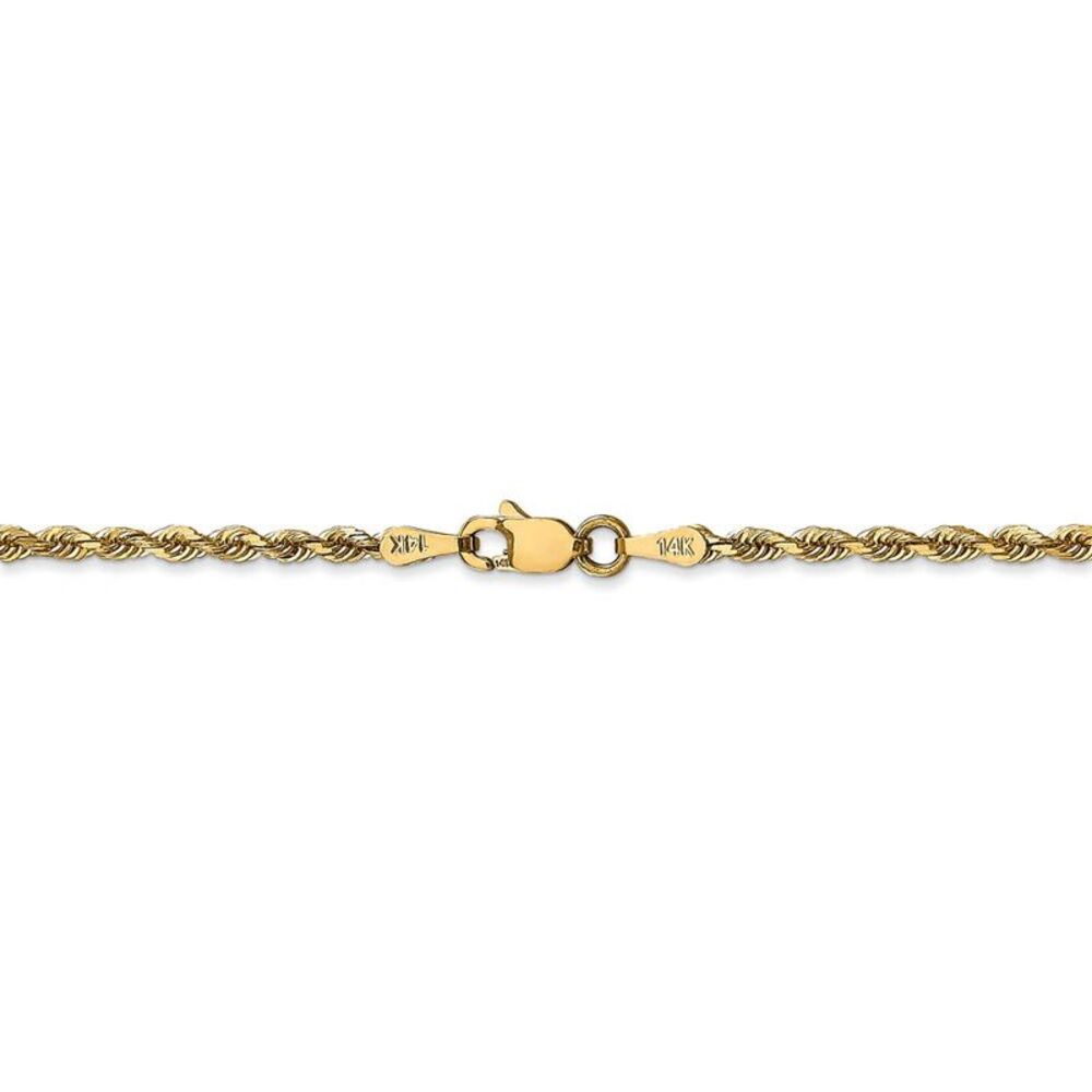 2.25mm, 14k Yellow Gold, D/C Quadruple Rope Chain Necklace, 30 Inch - Picture 4 of 8